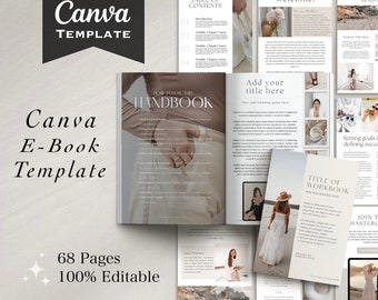 Canva E-book Template, Canva Workbook Template, Coaching Course Template, Lead Magnet Template, Course Creator Template, Canva Ebook