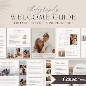 Photography Welcome Guide | Family Photography Style Guide | Photographer Pricing Template | Client guide for photographers | Family Session