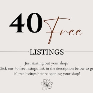 40 free listings, 40 listings free etsy, 40 free Etsy listings, Etsy seller templates, Etsy shop kit, Etsy shop kit, Aesthetic Etsy banner set