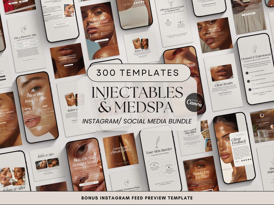 Medspa Instagram Templates: Nurse Injector Canva Template (300+) - Etsy