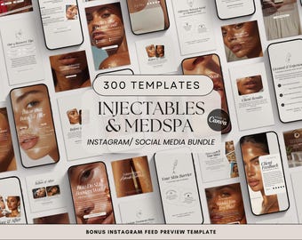 Medspa Instagram Templates: Nurse Injector Canva Template (300+)