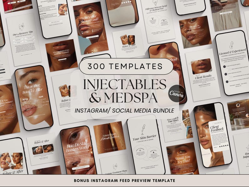 Medspa Instagram Templates: Nurse Injector Canva Template (300+) - Etsy