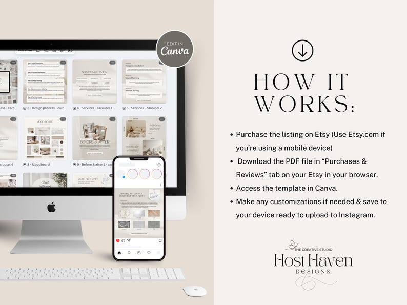 Interior Design Instagram Posts Bundle | Canva Templates - Etsy