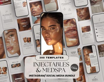 MedSpa Instagram Templates, Nurse Injector Instagram Templates, Aesthetic Nurse, Canva Template