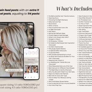 Before and after hair transformations, educational hair instagram posts, now Booking hair salon posts, hair consultation, hair forms, beauty industry