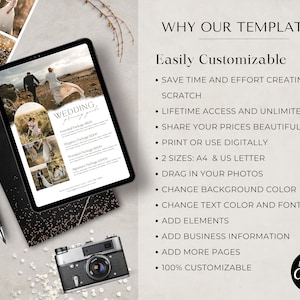 Wedding Photography Pricing Guide Template, Canva (Digital Download) image 6