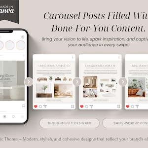 Interior Design Instagram Posts Bundle | Canva Templates - Etsy