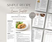 Editable Recipe Canva Template, Kitchen Binder Prints (Digital Download)