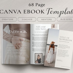 68-Page Canva E-book Template, Course Workbook (Digital Download)