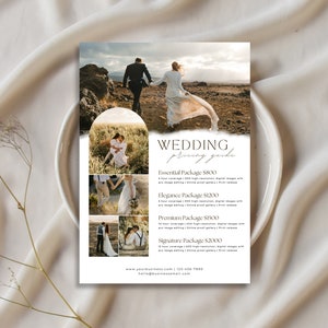 Wedding Photography Pricing Guide Template, Canva (Digital Download)