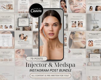 MedSpa Instagram Templates, Nurse Injector Social Media (Canva Template)