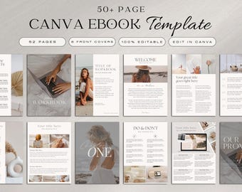 Canva E-book Template, Canva Workbook Template, Coaching Course Template, Lead Magnet Template, Course Creator Template, Canva Ebook