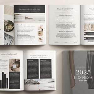 Small Business Plan, Content Planner, Social Media, Business Plan, Business planner, Printable Business, financial planner, social media planner, 2024 business, business spreadsheet, plan template, planner template
