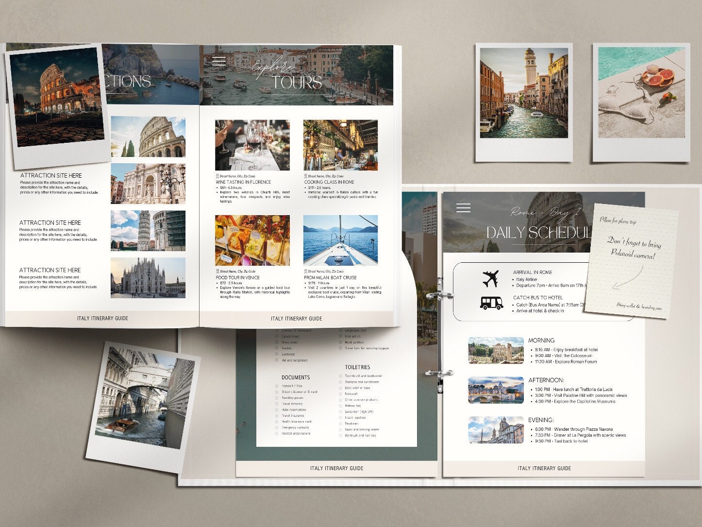 Editable Travel Itinerary Template, Canva Planner (digital Download) - Etsy