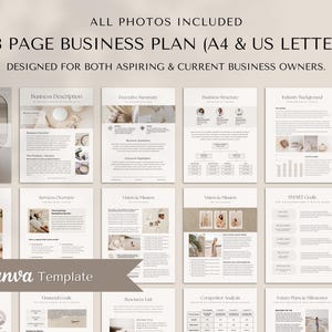 Business Plan Template Printable Small Business Planner Minimal ...