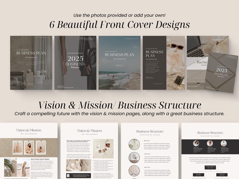 Vision and mission business planning, business goals, business vision board, business structure and operations