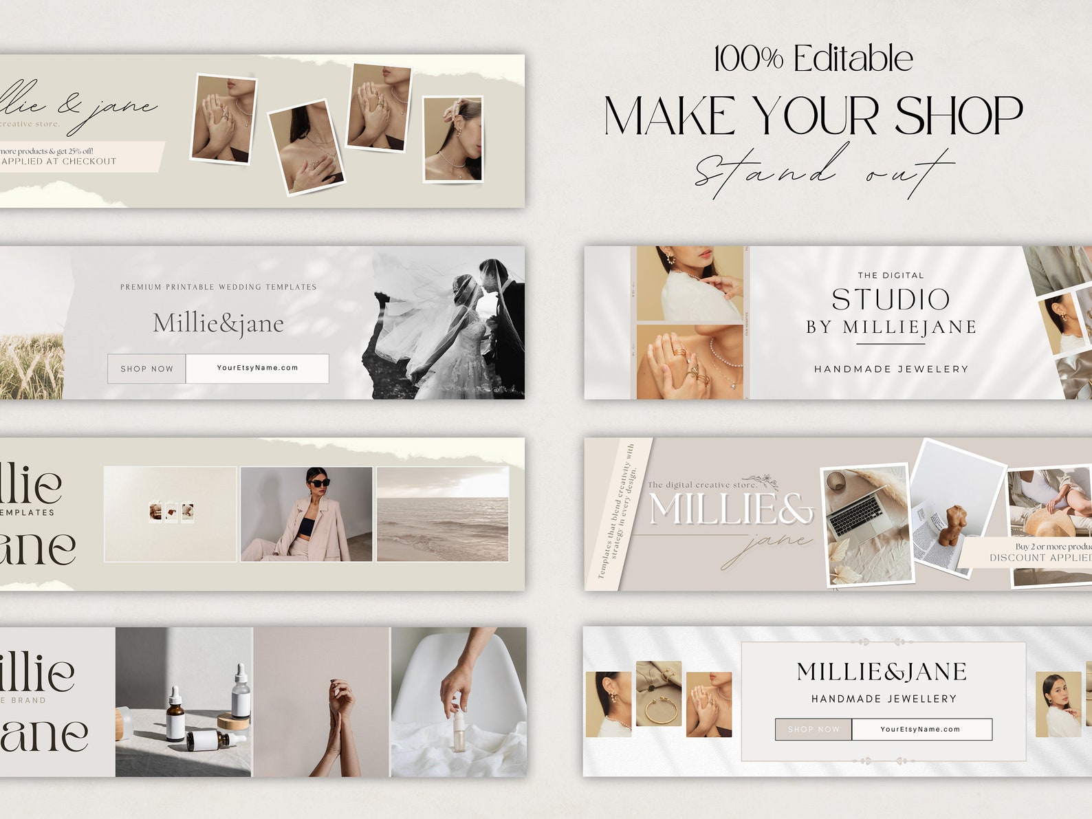 Etsy Banner Template Bundle, Etsy Shop Banners, Etsy Shop Kit, Sell on ...