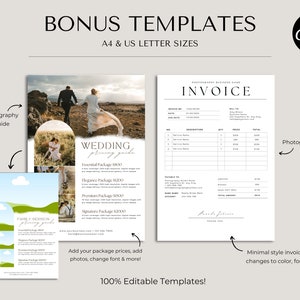 Invoice for photographers, invoice template, pricing guide, wedding pricing guide, photography price list, photography session packages, photography family photos