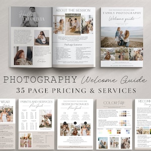 Photography Welcome Guide | Family Photography Style Guide | Photographer Pricing Template | Client guide for photographers | Family Session