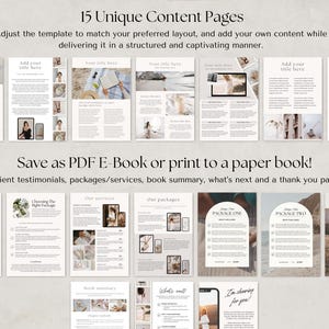 Canva ebook template for coaches, mentors, business owners. Course creator Canva template, course presentation template