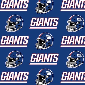 NY GIANTS New York Fabric - 100% Cotton - Sold by the Half Yard - 58 inches wide