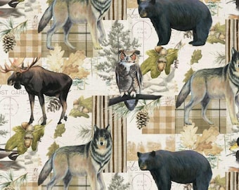 Northern Wild 100% Cotton Fabric  - Sold by the Half Yard