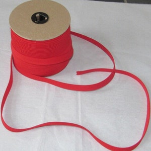 Bias Tape RED - 1/2 Inch Double  Fold Extra Wide - Sold in 10 Yard Increments