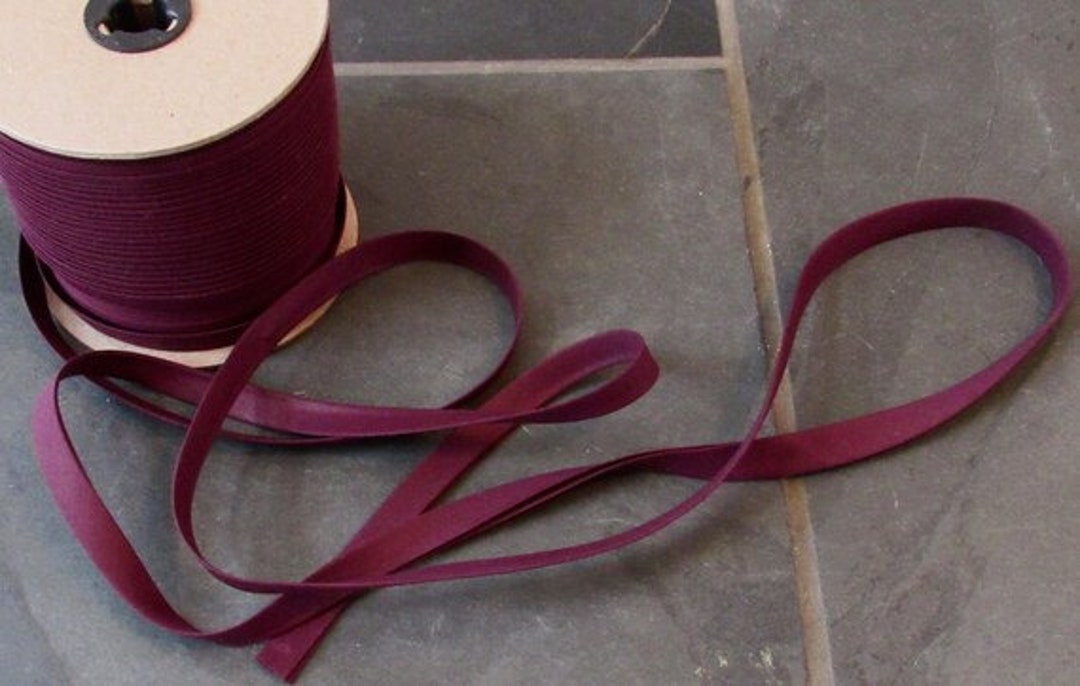 Bias Tape Burgundy/ Wine 1/2 Inch Double Fold Extra Wide Sold in 10