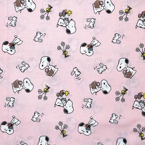 Snoopy Peanuts Easter Cotton Fabric by the Half Yard -PEANUTS EASTER FABRIC- 100% Quilting Cotton