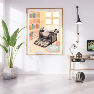 Art Printable 'Typewriter in th Room' | Printable Wall Art, Home Decor, Design, Digital Download