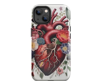 Funda Anatómica Corazón Con Flores para iPhone®