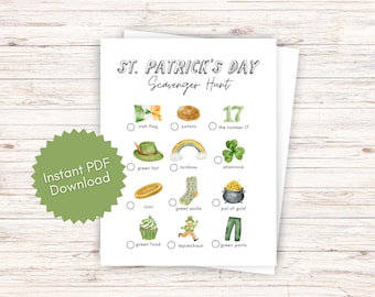 St. Patrick's Day Scavenger Hunt: Fun Indoor Game (PDF)