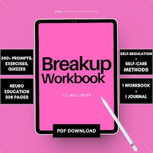 Breakup Workbook, Breakup Journal, Break Up Journal, Break Up Ritual, Grieving Journal, Separation Anxiety, Breakup Kit, Breaking Up