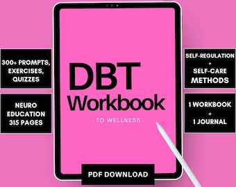 Dbt Workbook, Dbt Prints, Dbt Worksheets Adult, Dbt Skills Worksheet, Dbt Worksheets, Dbt Journal, Dbt Cheat Sheets, Dbt Book, Anxiety, PTSD