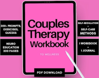 Couples Therapy Workbook: 300+ Prompts & Exercises (PDF Download)