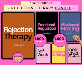 Rejection Therapy Workbook Bundle: Healing Rejection Sensitivity, Attachment & Self-Worth (Digital Download)