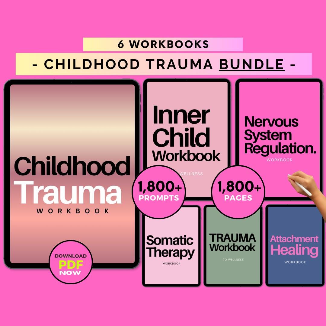 Childhood Trauma Workbook & Worksheets Bundle: Healing Tools + Guided ...