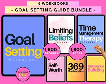 Goal Setting Workbook Bundle: Planning, Habits & Achievement Worksheets (Digital Download)