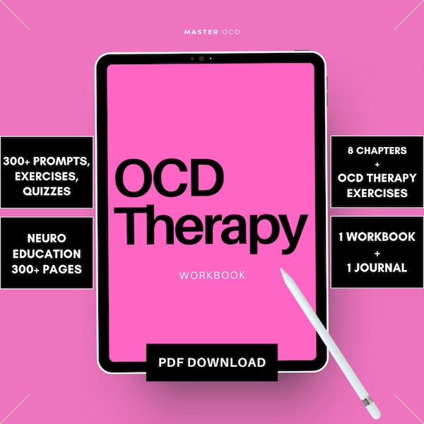 Ocd Workbook, Ocd Therapy, Cbt For Ocd Workbook, Erp Ocd, Ocd Awareness, Ocd Worksheets, Ocd Workbook, Ocd Planner, Ocd Cbt, Ocd Prints