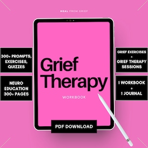 Grief Workbook, Grief Worksheets, Grief Journal, Grief Therapy, Anticipatory Grief, Grief Counselor, Grief Loss Journal, eBook on Grief