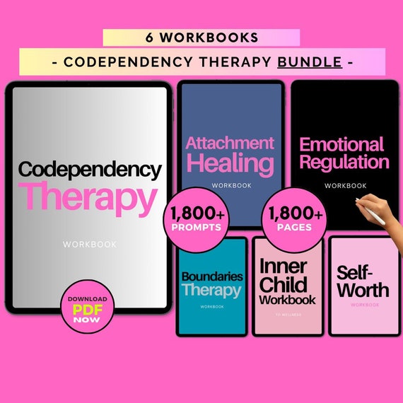 Codependency Workbook Bundle: Family and Communication Therapy Worksheets + Journal (PDF Download)
