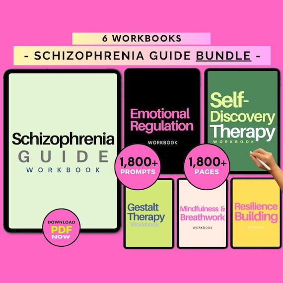Schizophrenia Guide Workbook Bundle: Therapy Worksheets, Resilience & Mindfulness Tools (Digital Download)