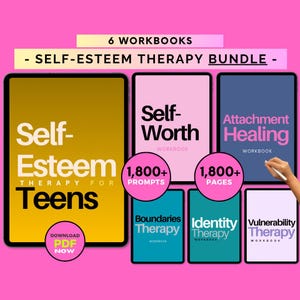 Self Esteem Workbooks for Teens, Self Esteem Building for a Teen, Self Esteem + Anxiety Worksheet Work for Teens, Self Esteem Worksheets