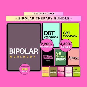 Bipolar Symptom, Bipolar Tracker, Bipolar Workbook, Bipolar Worksheets, Bipolar disorder, Bipolar Worksheet, Bipolar Journal, Bipolar Planner, Bipolar Awareness, Bipolar Planner, Bipolar Aware, Bipolar Mood, CBT Workbook