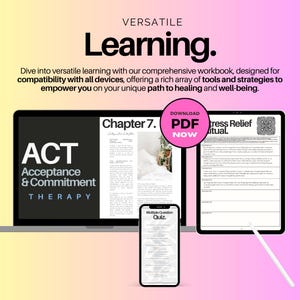 Acceptance & Commitment Therapy Workbook Bundle: ACT Worksheets and ...