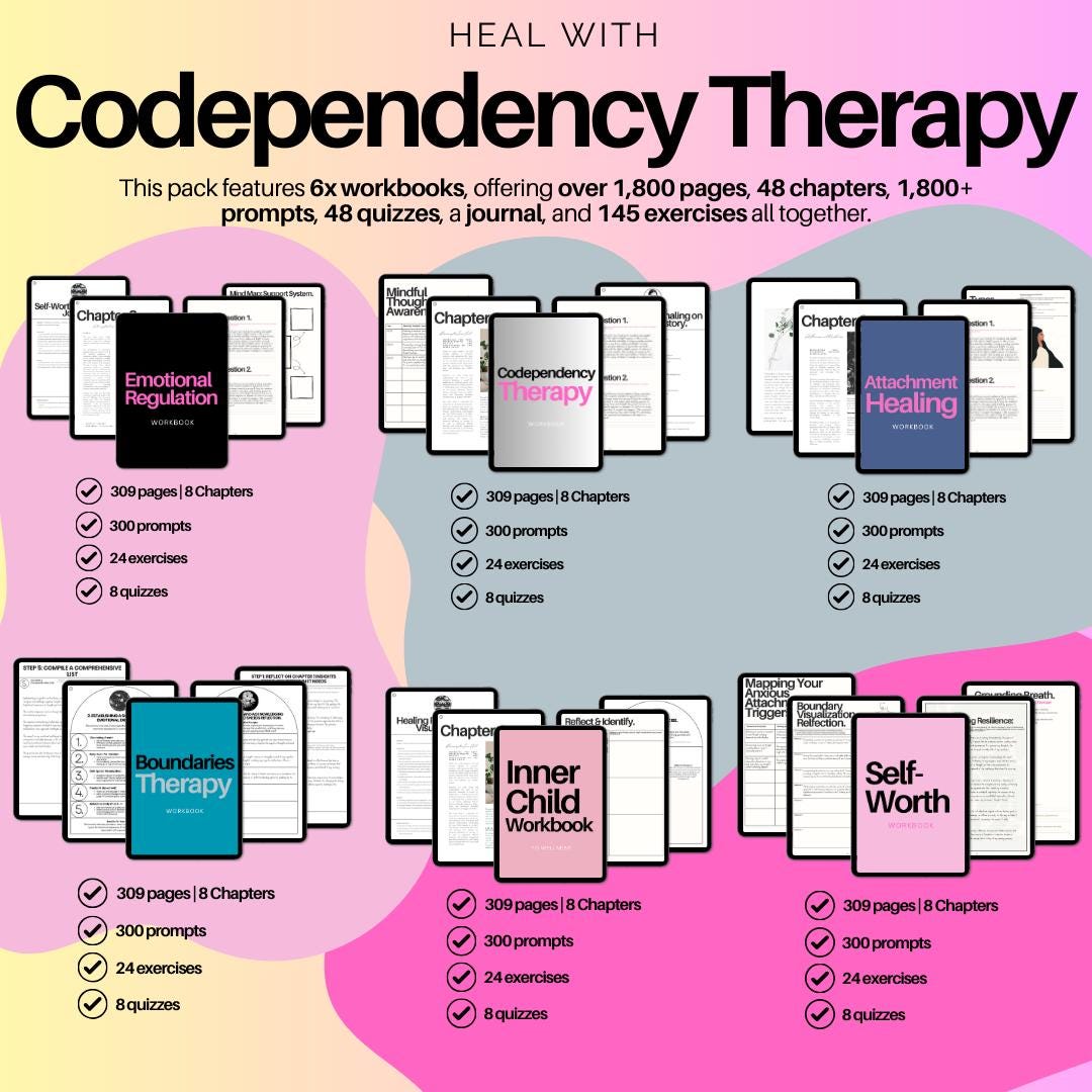 Codependency Workbook Bundle: Family and Communication Therapy ...