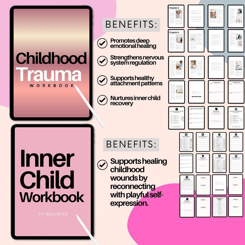 Childhood Trauma Workbook & Worksheets Bundle: Healing Tools + Guided ...