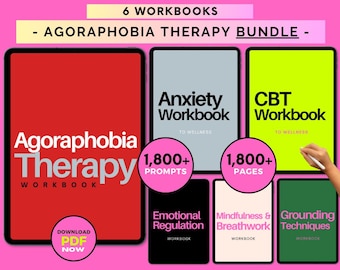 Agoraphobia Therapy Workbook Bundle: Panic & Anxiety Worksheets (Digital Download)
