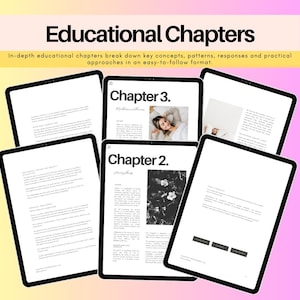 Educational workbook chapters exploring ADHD, executive function, anxiety, productivity, emotional regulation, habits and related wellbeing topics through structured, easy-to-follow learning.