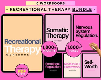 Recreational Therapy Workbook Bundle: Emotional Regulation, Somatic Practices (Digital Download